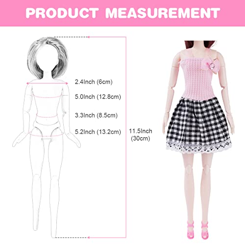 Vicloon Ropa y Accesorios para Muñecas, 43PCS con Vestidos de Fiesta y Bolsos para Niñas